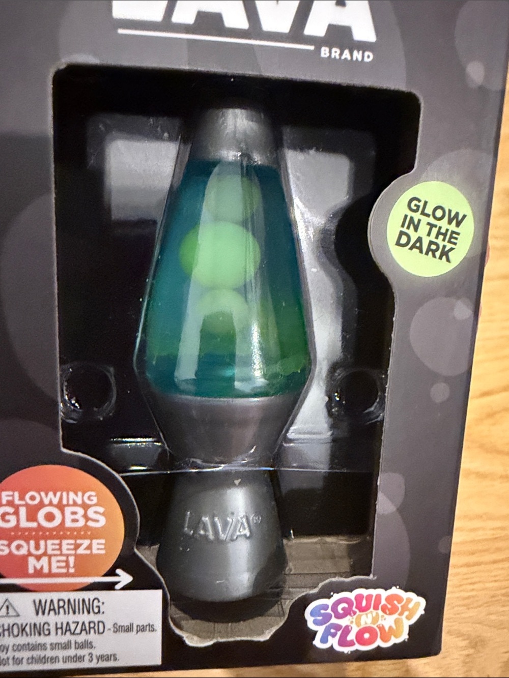 LAVA Glow-in-the-Dark Mini Lava Lamp - Teal & Green Schylling Squishy - Picture 5 of 6